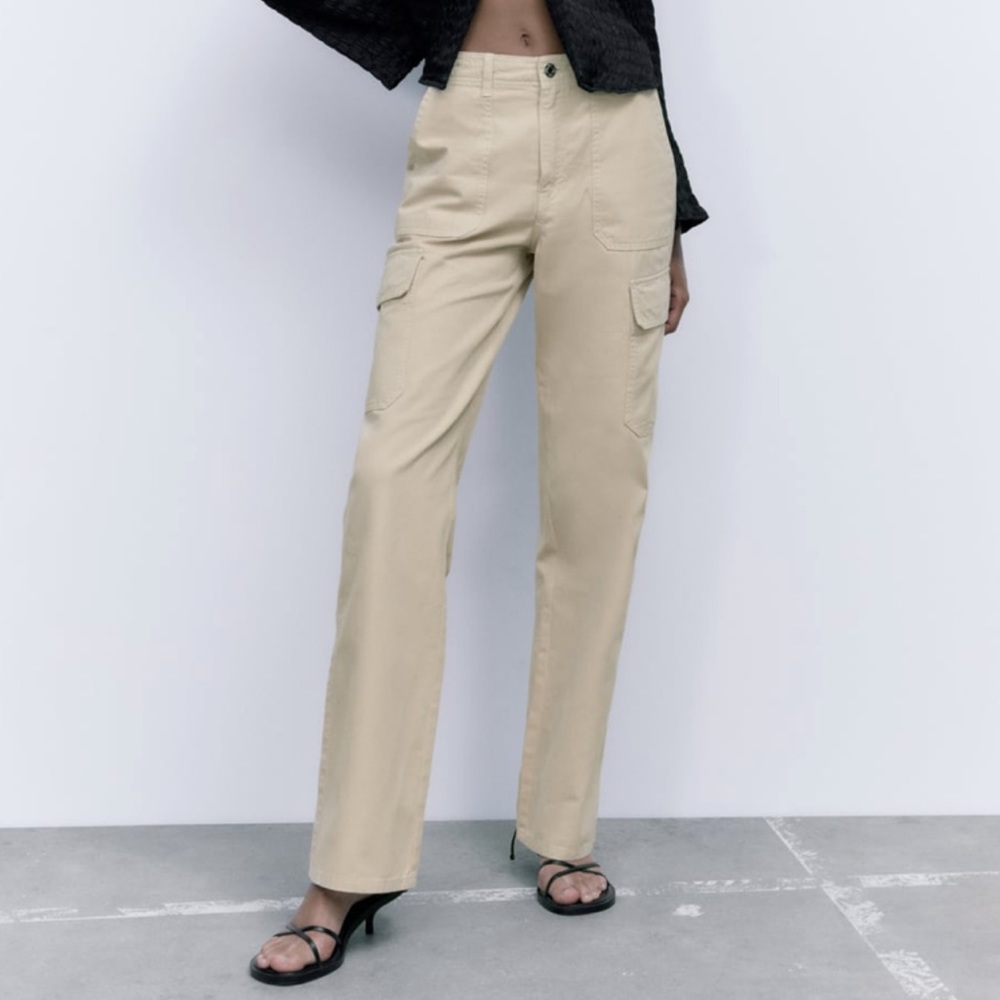 *NWT* Zara Straight Cargo Pants size 28